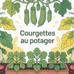 quel légume ne pas planter à côté des courgettes image vectorielle potager
