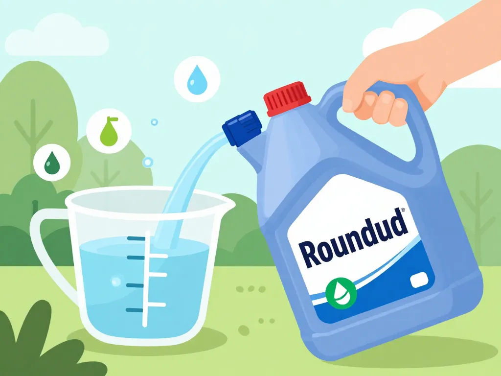 quelle dose de roundup pour 10 litres d'eau mesure et mélange