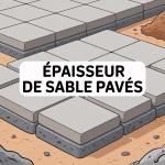 schéma couches fondation sable et pavés quelle epaisseur de sable pour poser des pavés