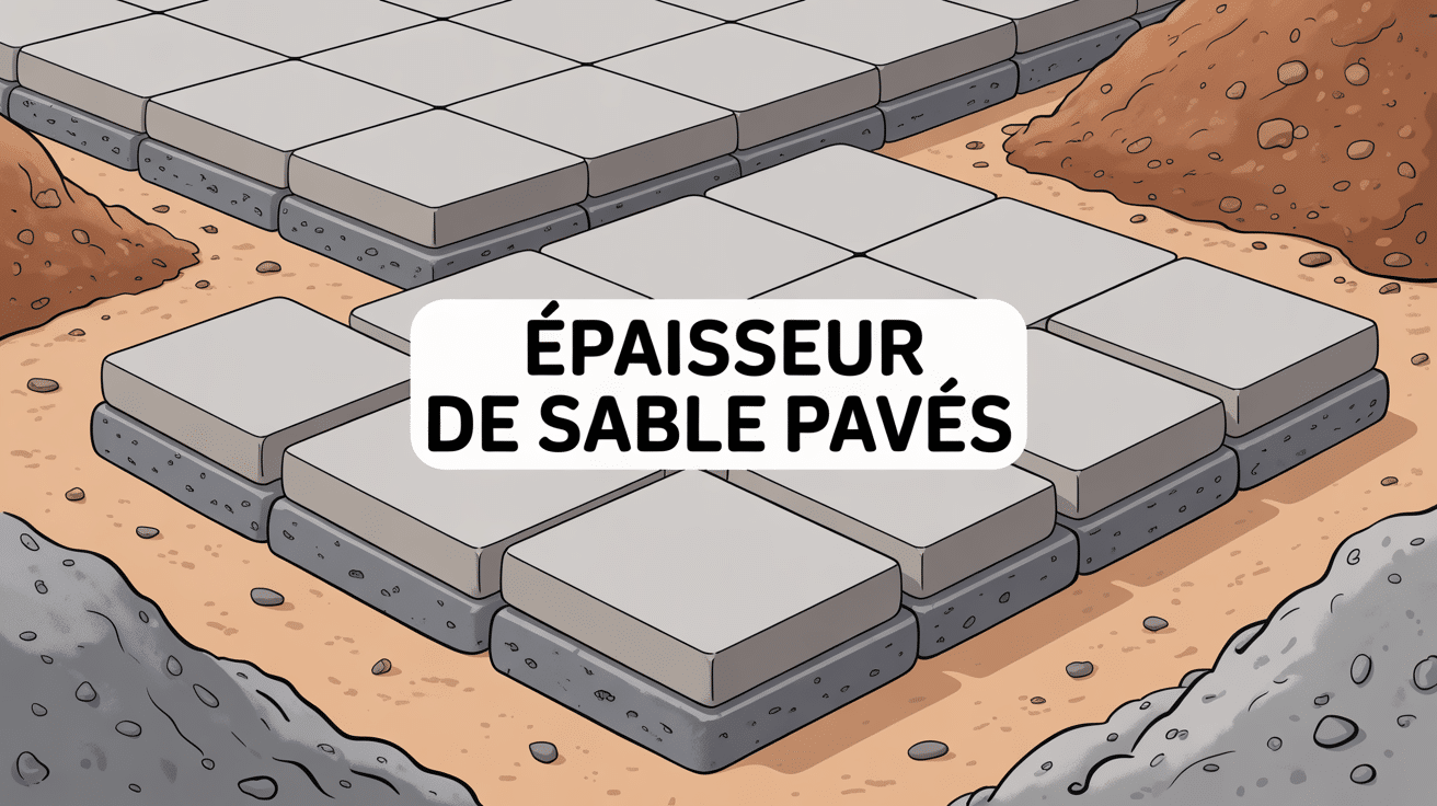schéma couches fondation sable et pavés quelle epaisseur de sable pour poser des pavés