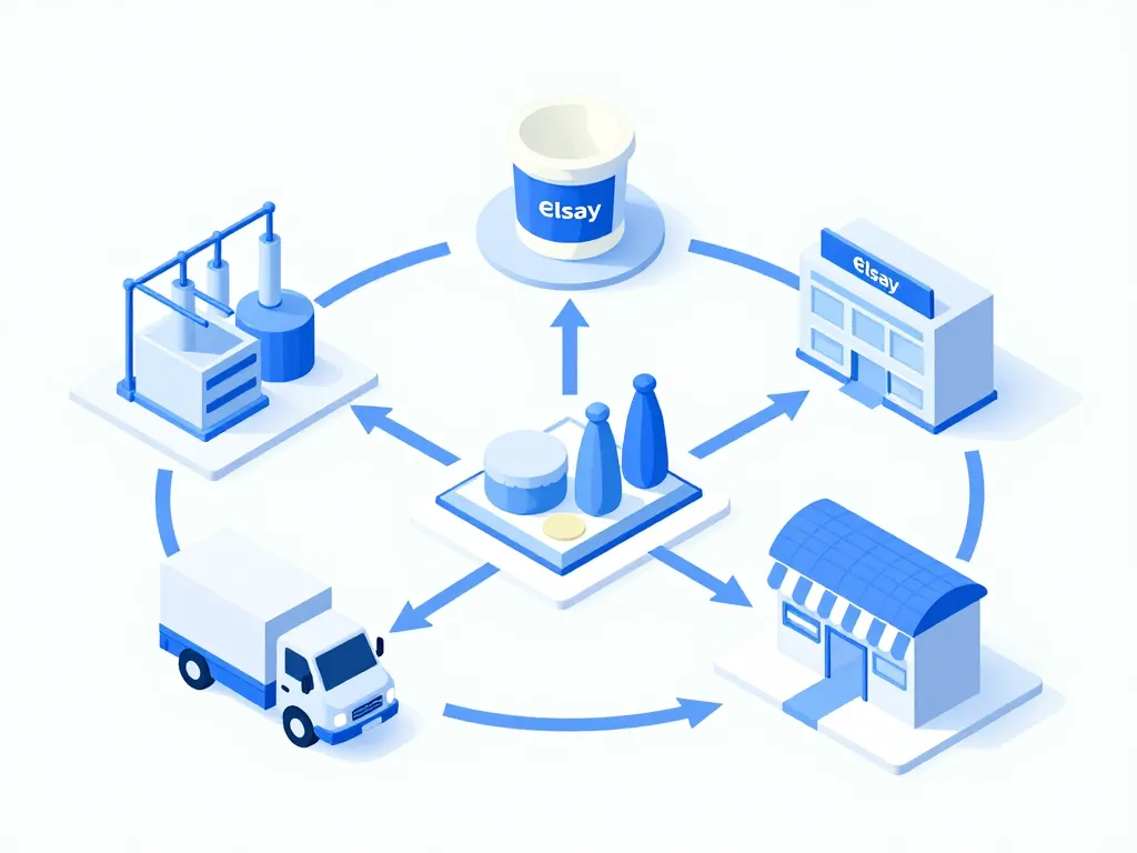 qui fabrique la marque elsay schéma chaîne production