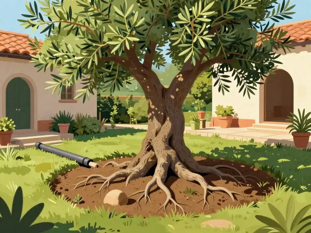 racine d olivier racines autour structures jardin