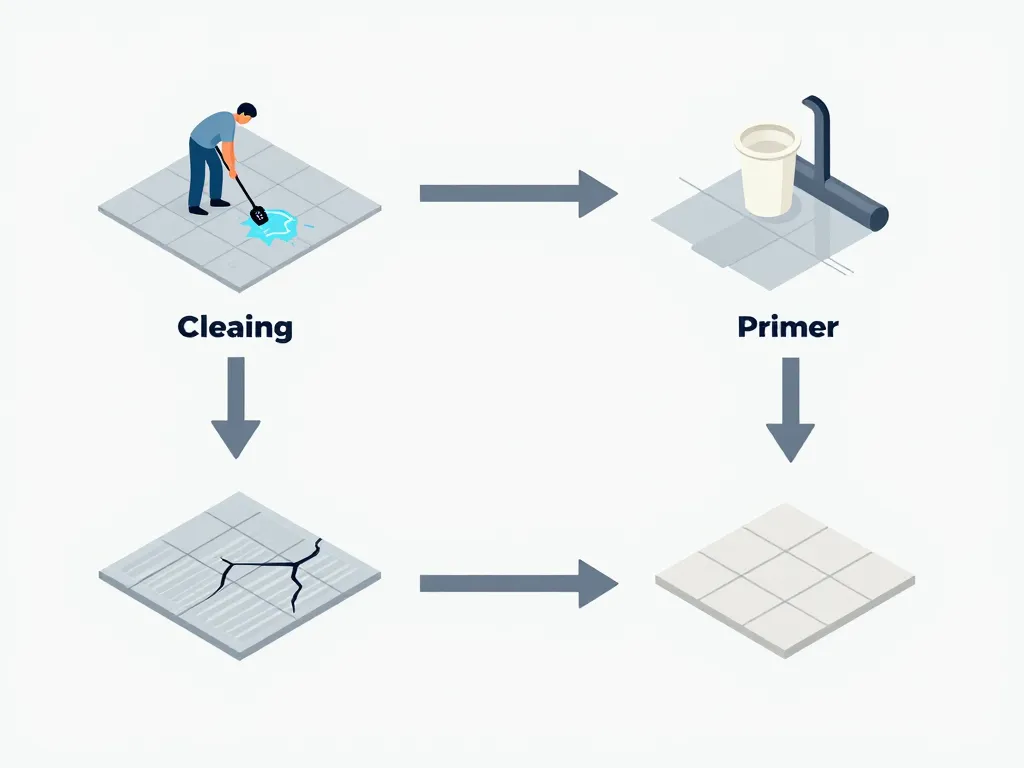 Revêtement pour sol garage étapes d'installation schéma vectoriel