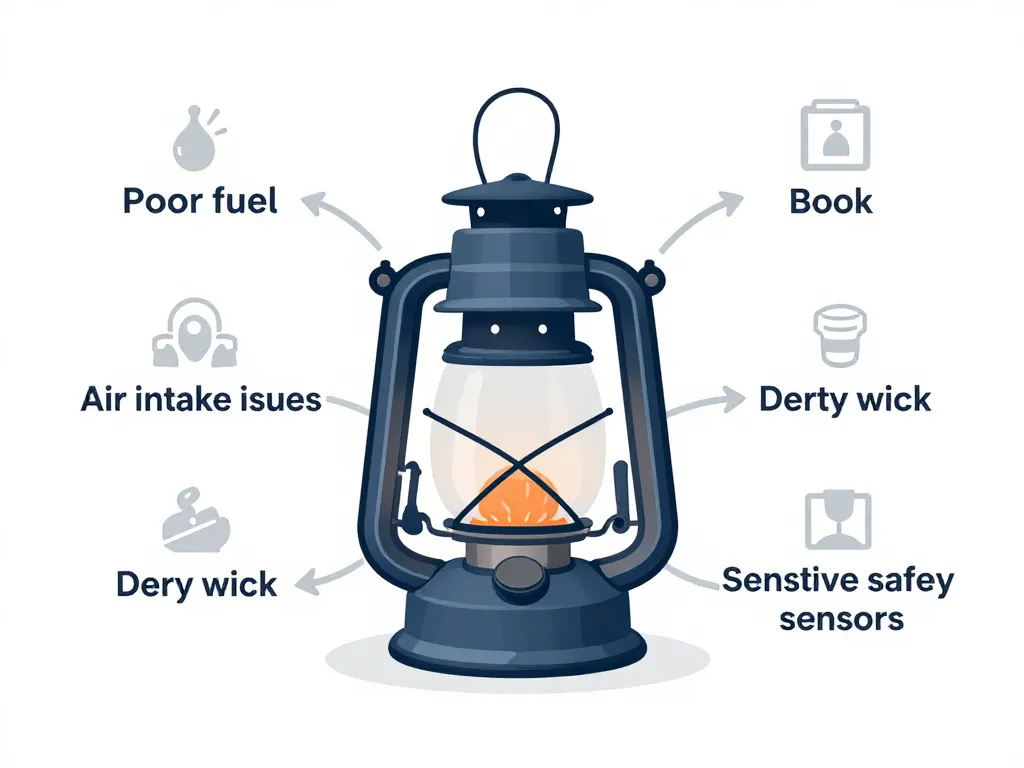 schéma panne poêle à pétrole s'éteint au bout de quelques minutes visuel