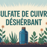 illustration sulfate de cuivre desherbant jardin