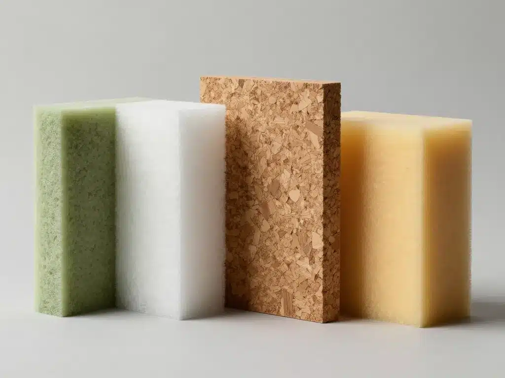 tableau comparatif isolant phonique matériaux principaux alignés