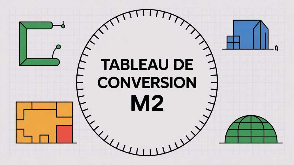 illustration des outils pour tableau de conversion m2