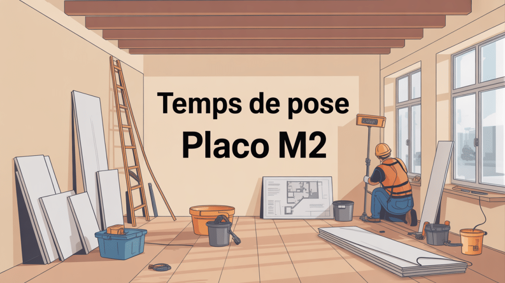 temps pose placo m2 visuel chantier placo