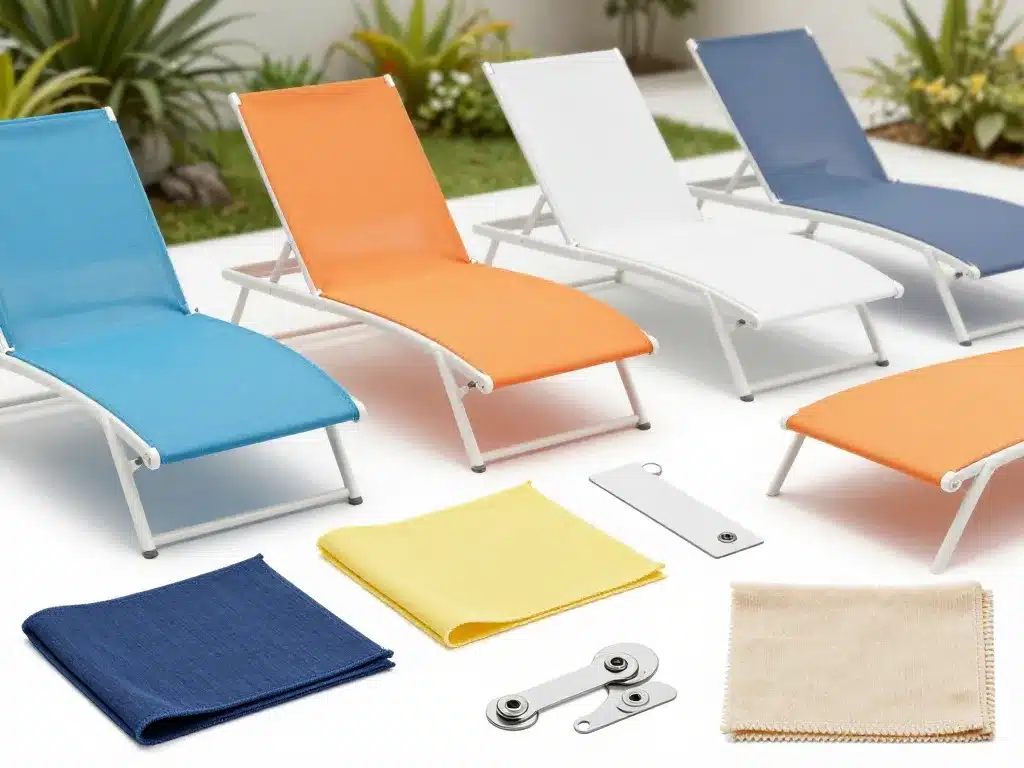 toile de remplacement pour bain de soleil sélection tissus et fixations