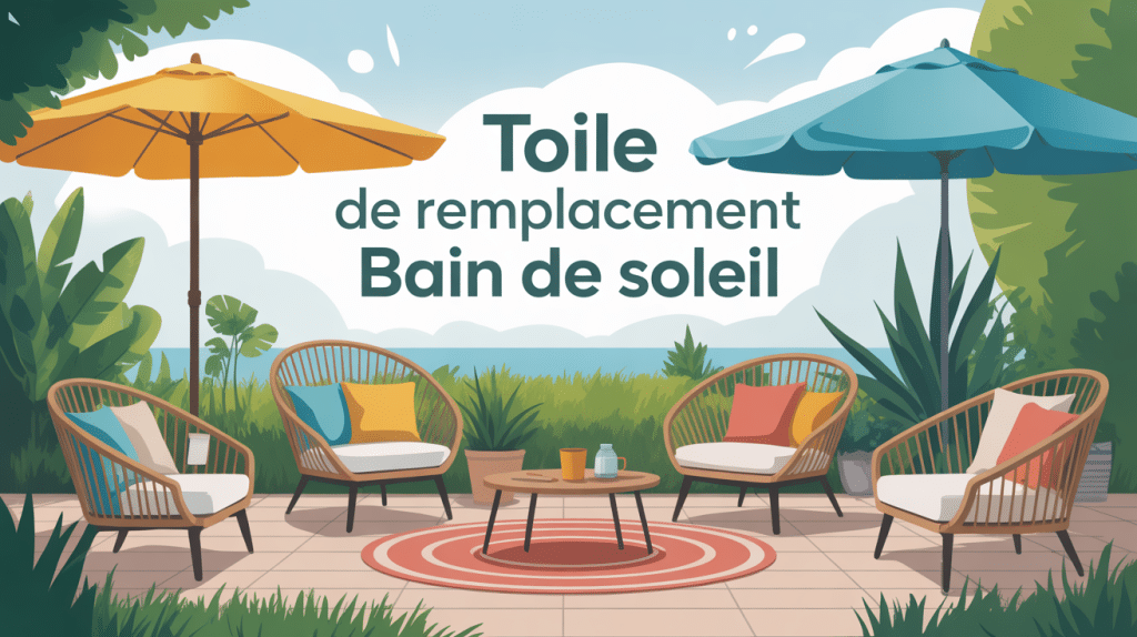 toile de remplacement pour bain de soleil transats colorés terrasse