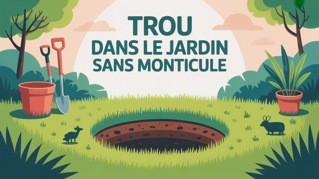 illustration trou dans le jardin sans monticule