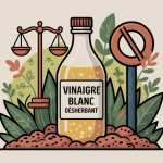 Vinaigre blanc désherbant interdit illustré avec réglementation et impacts jardin