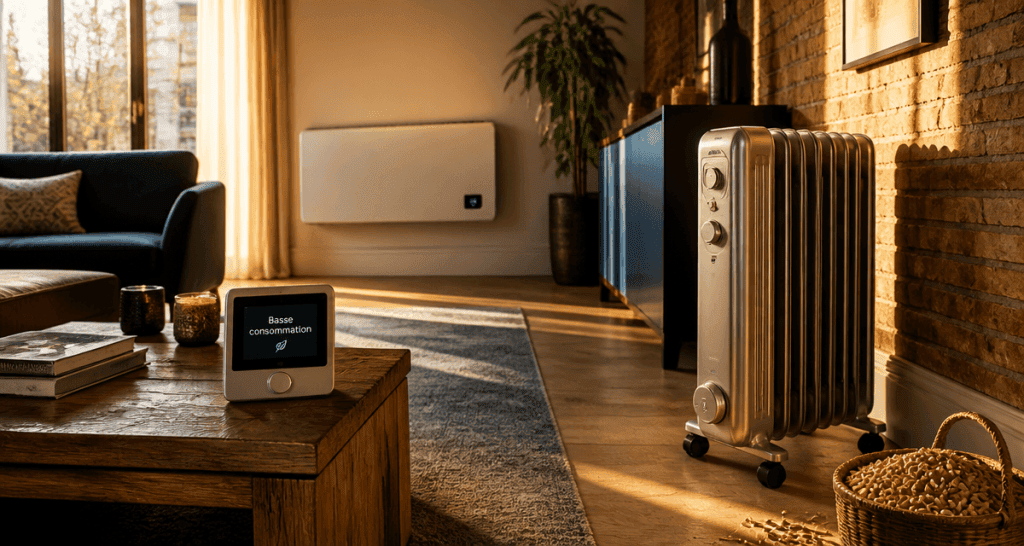 chauffage d'appoint basse consommation radiateur infrarouge bain d'huile salon
