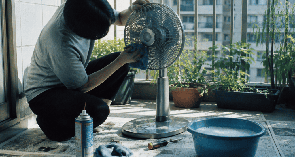 comment nettoyer un ventilateur sur pied balcon