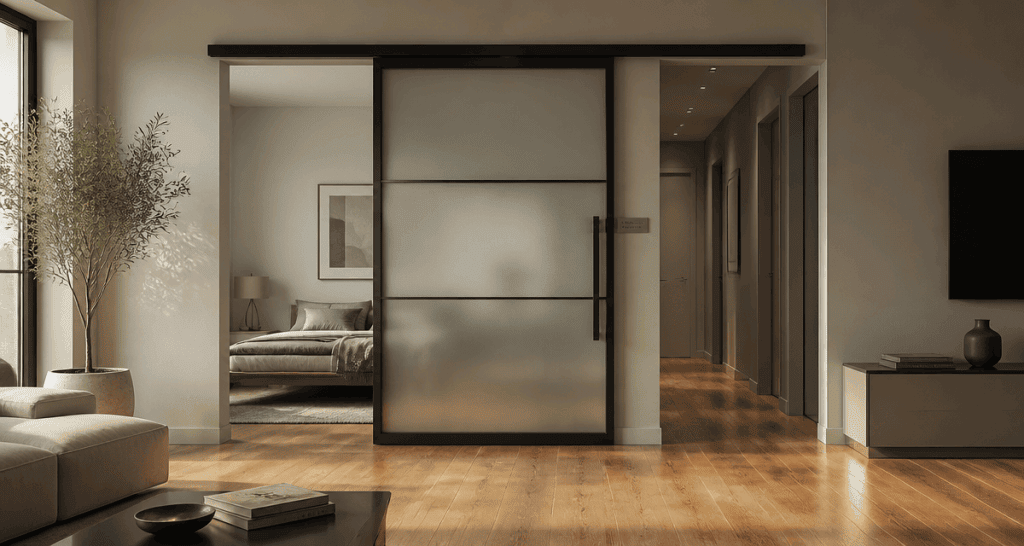coulissant habitat porte verre salon chambre
