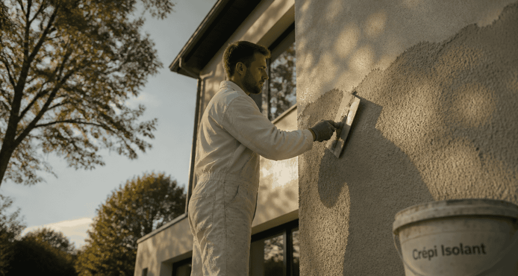 crepi isolant artisan applique sur facade