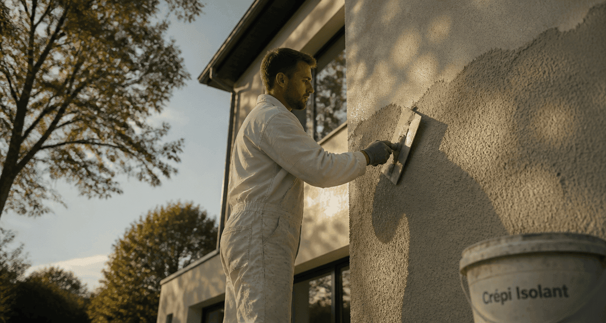 crepi isolant artisan applique sur facade