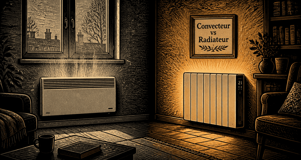 Différence entre convecteur et radiateur dans un salon