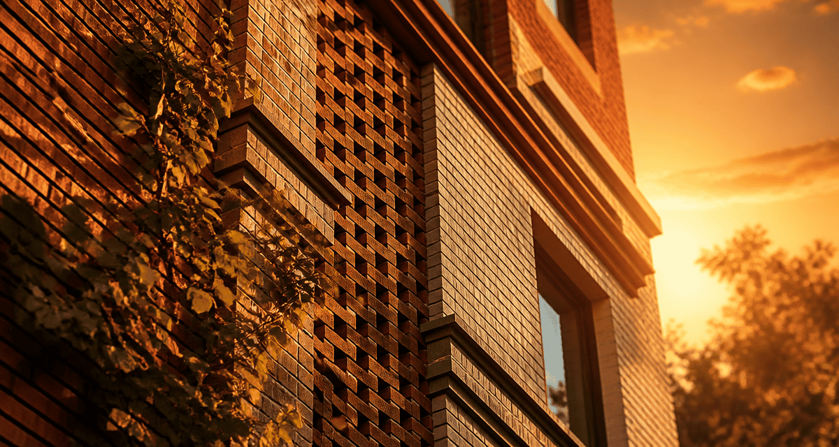 facade brique moderne texture reliefs