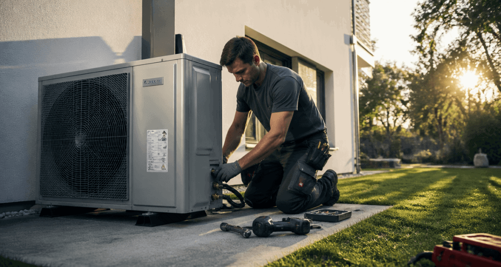 Pompe à chaleur clim réversible prix, installation extérieure