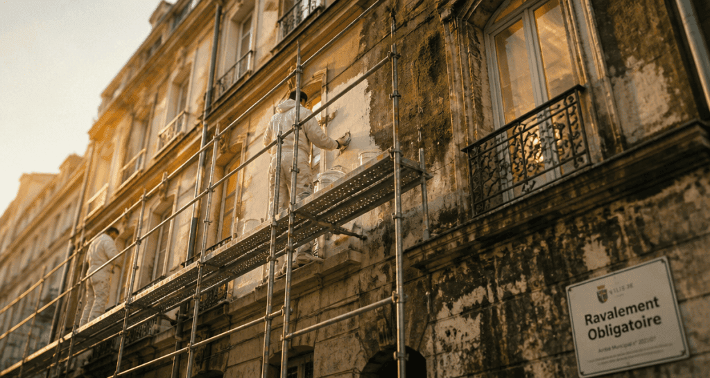 Ravalement de façade tous les combien échafaudage façade urbaine
