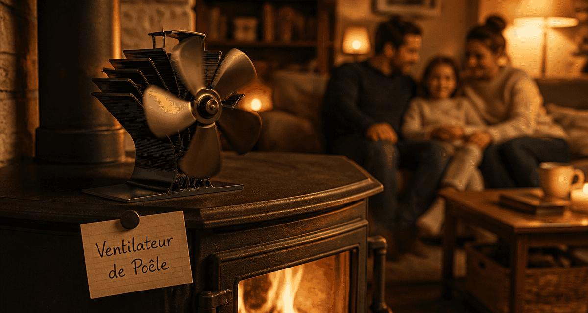 ventilateur poêle à bois avis, chaleur salon