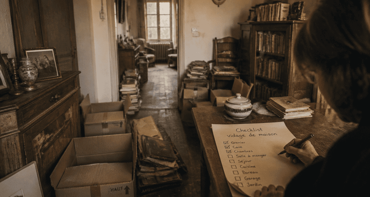 vider maison checklist débarras