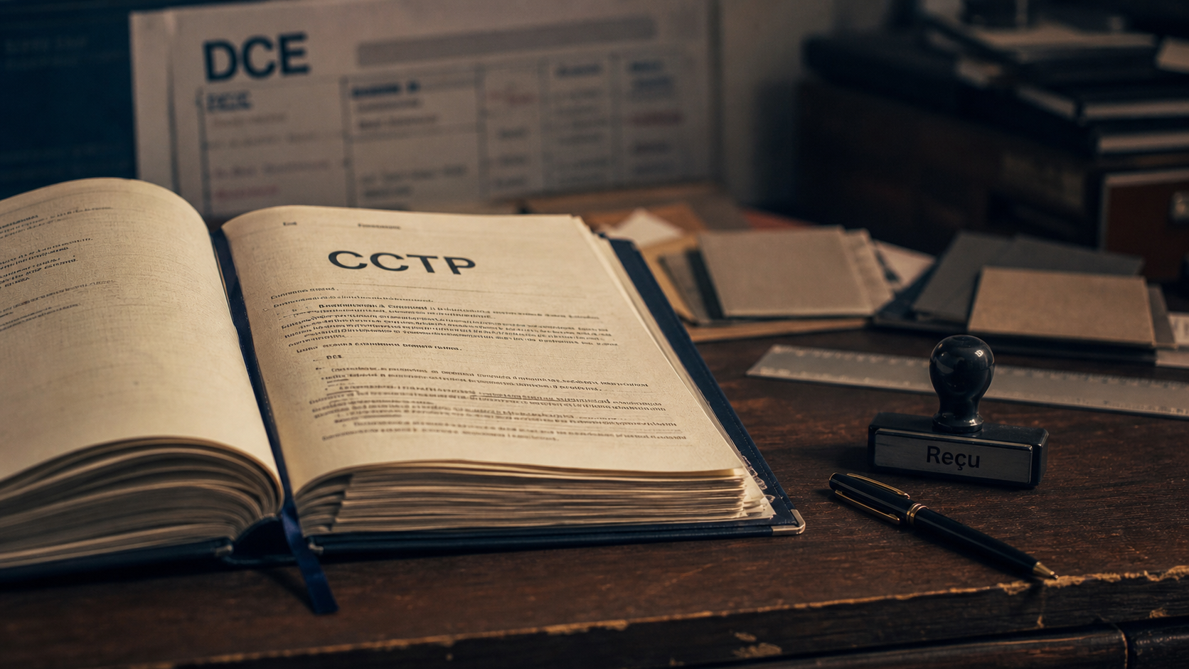 CCTP marché public : dossier DCE en bureau, DCE flou
