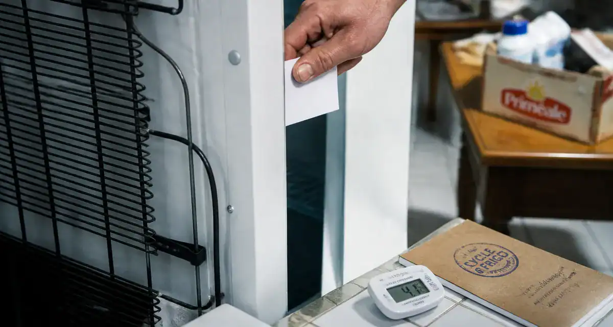 Combien de fois par heure en moyenne un frigo tourne t il ? Test du joint et diagnostic sur frigo blanc