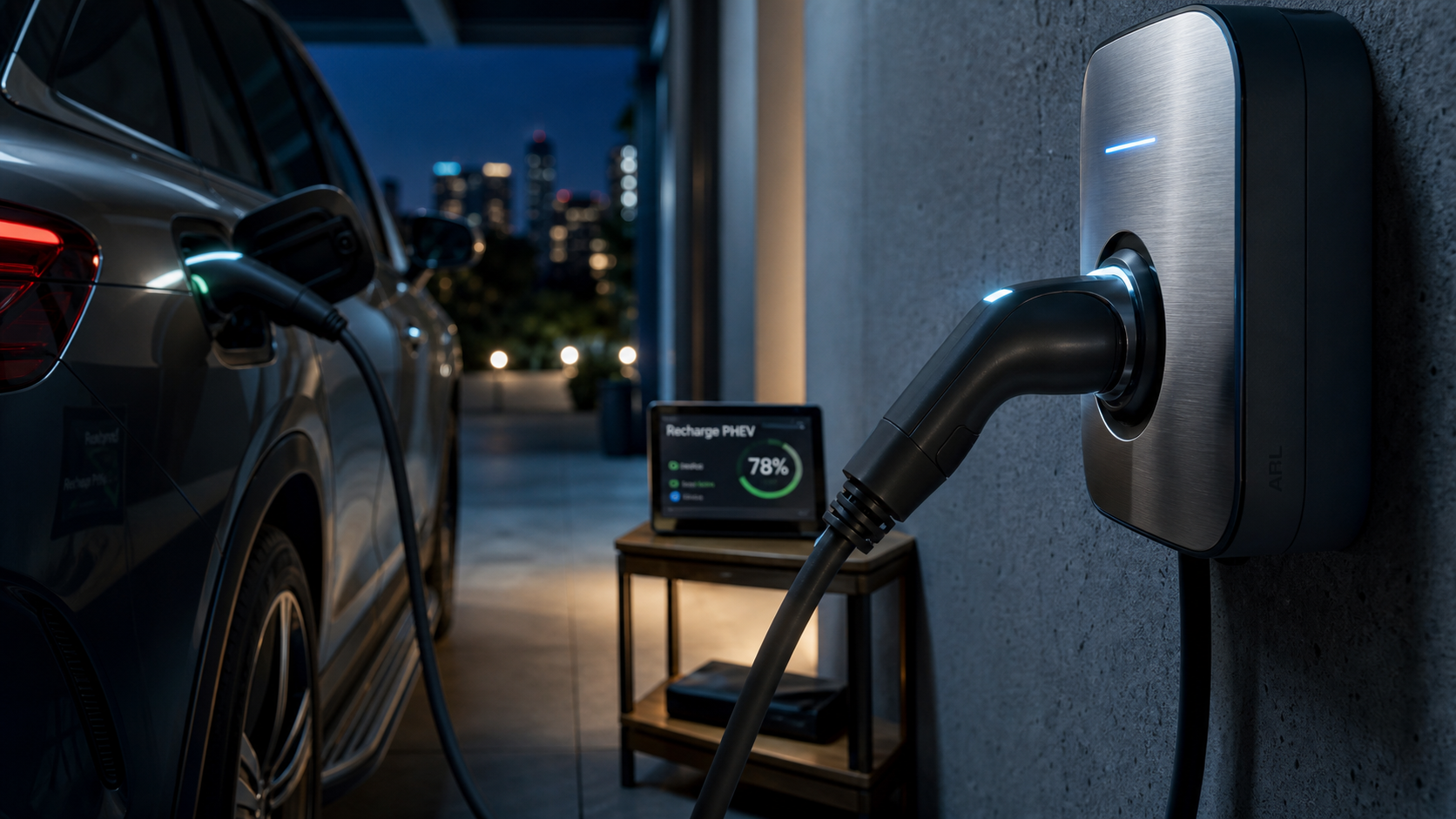 Comment se recharge une voiture hybride PHEV : branchement wallbox Type 2