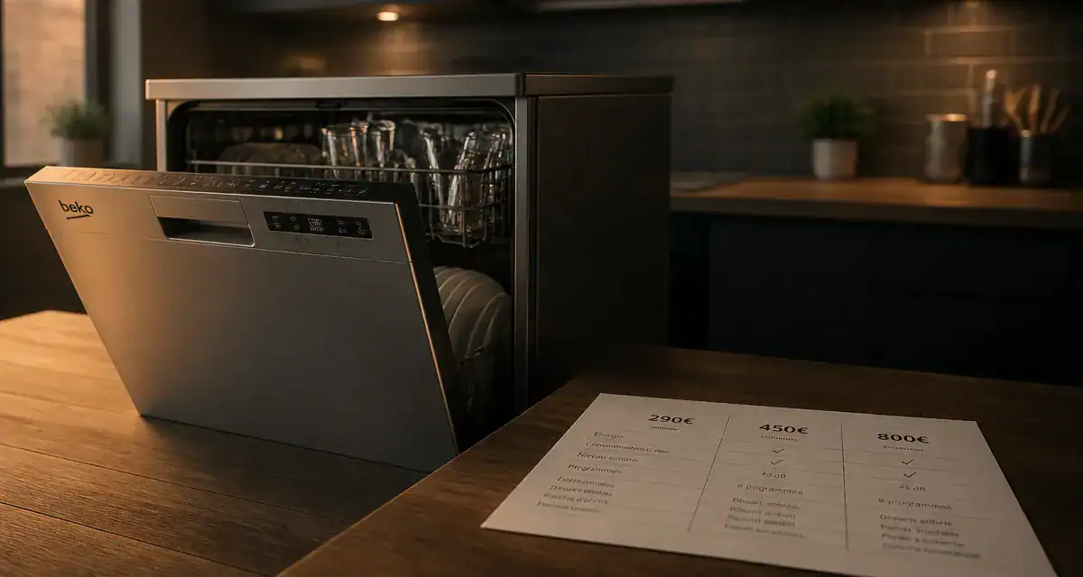 Lave vaisselle Beko prix, comparaison 290€ à 800€