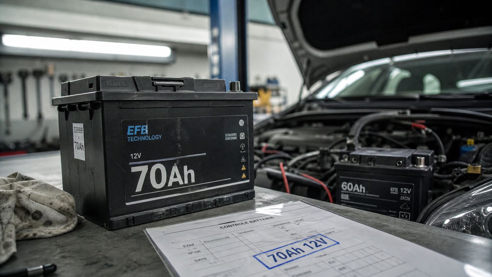 Peut on mettre une batterie 70Ah au lieu de 60Ah : contrôle batterie 70Ah 12V