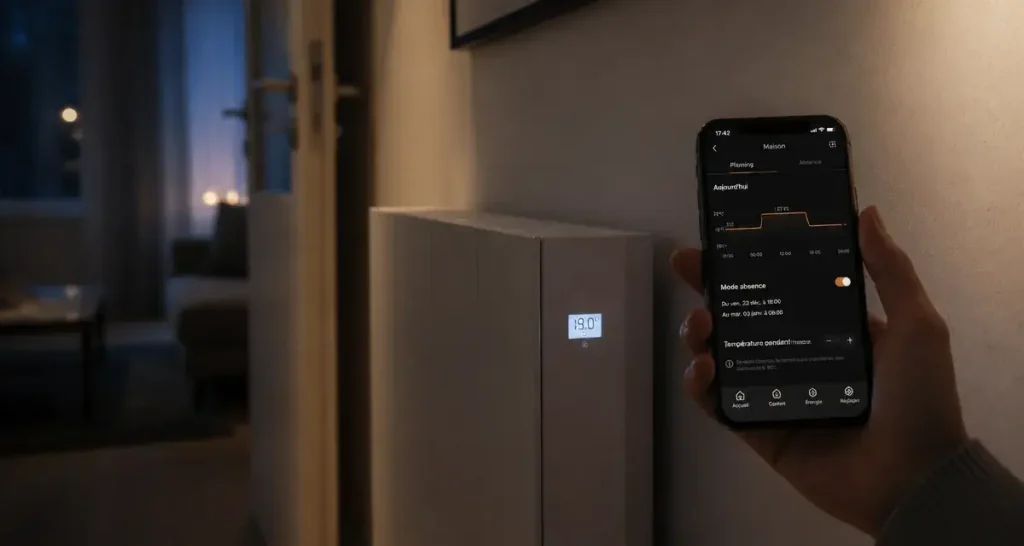 Radiateur connecté thermor avec appli sur smartphone, chauffage programmé