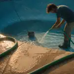 Vider une piscine avec un tuyau siphon