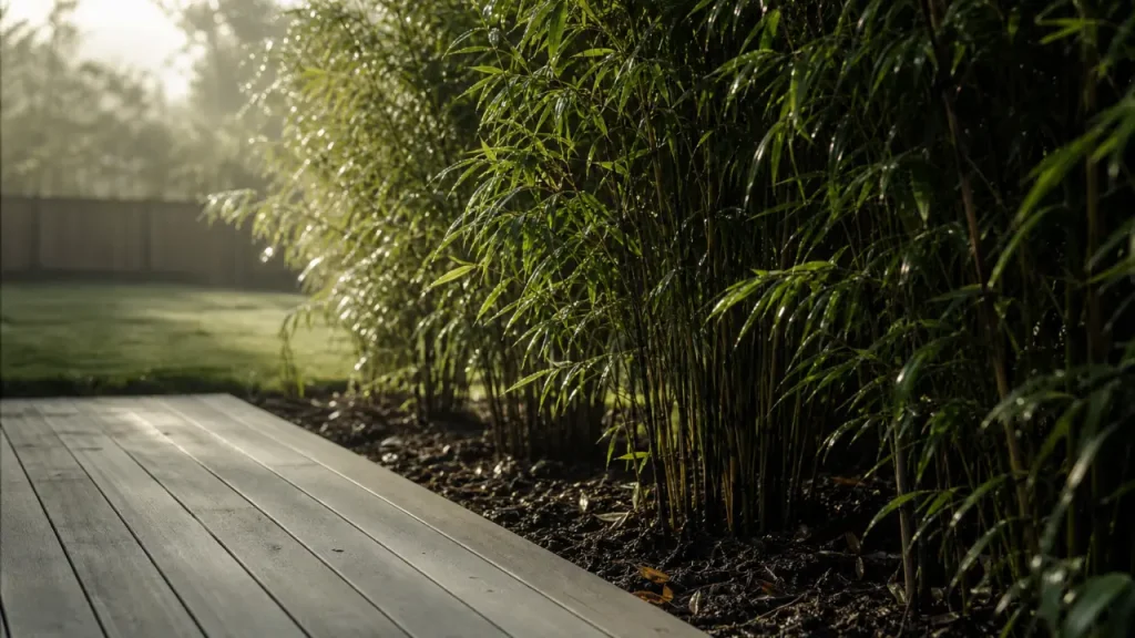 Bambou non traçant brise vue dense pour cacher le vis-à-vis au jardin