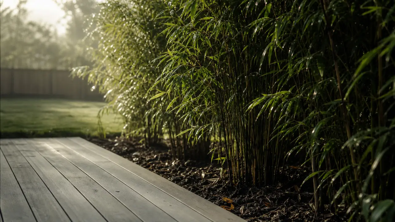 Bambou non traçant brise vue dense pour cacher le vis-à-vis au jardin