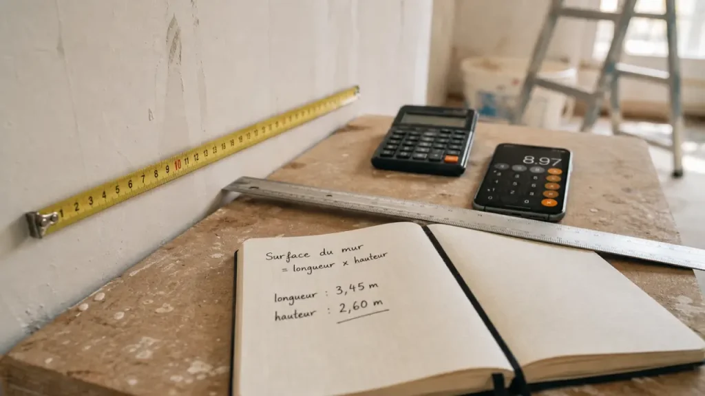 Calcul metre carré mur : longueur et hauteur