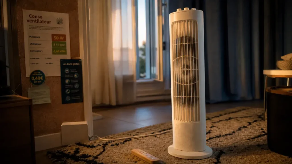 Est ce qu’un ventilateur consomme beaucoup ? Ventilateur colonne, consommation 54 kWh/an, conseils