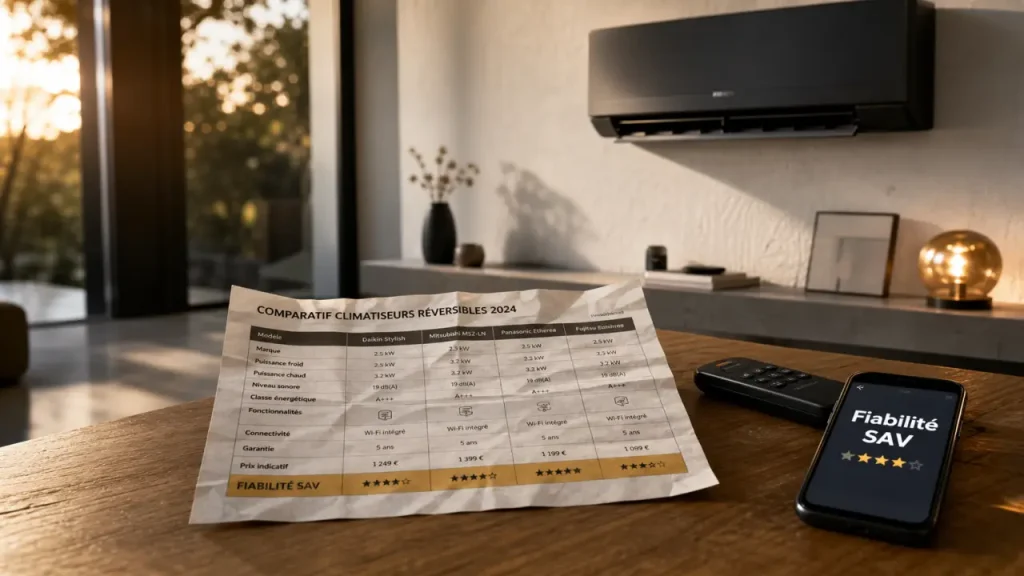 Meilleure marque de climatiseur : Daikin, Mitsubishi, Panasonic (SAV)