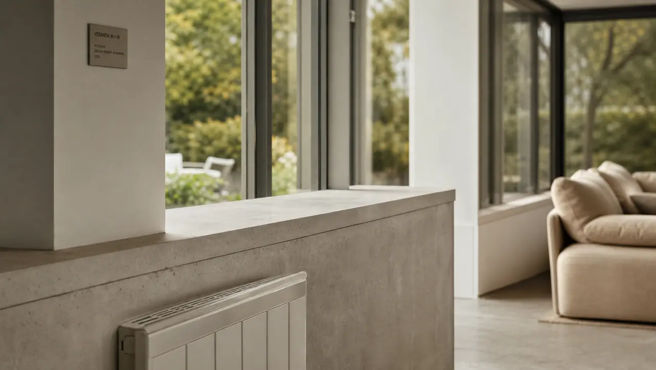 Muret pour veranda en béton, intimité et lumière
