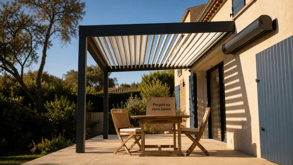 Pergola ou store banne : ombre sur la terrasse
