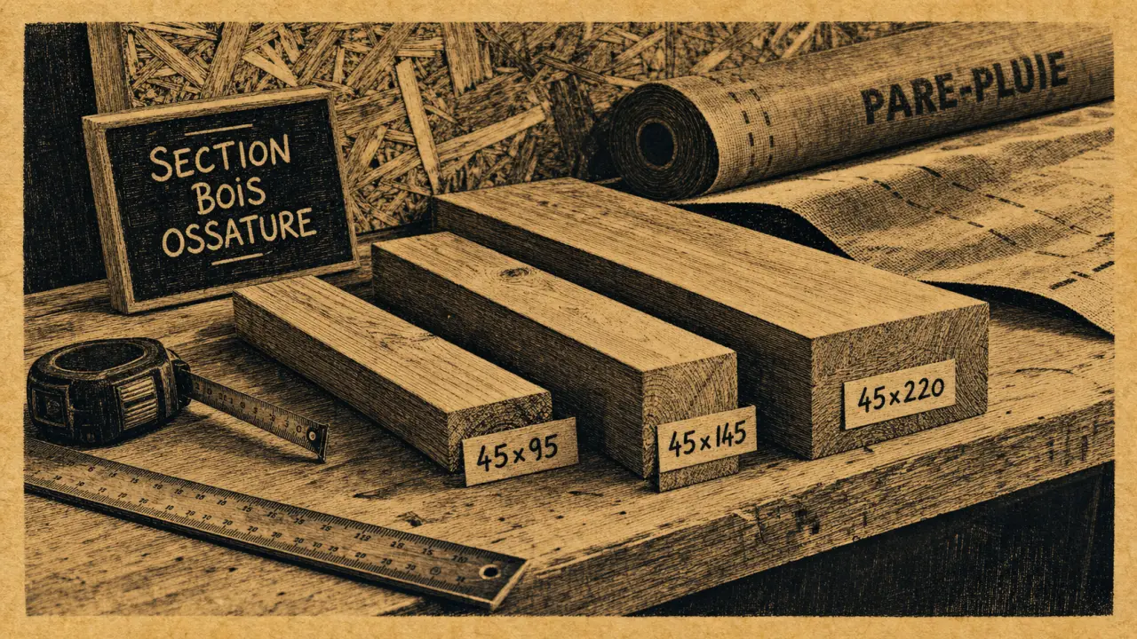 Section bois ossature : choisir 45x95, 45x145 ou 45x220 mm