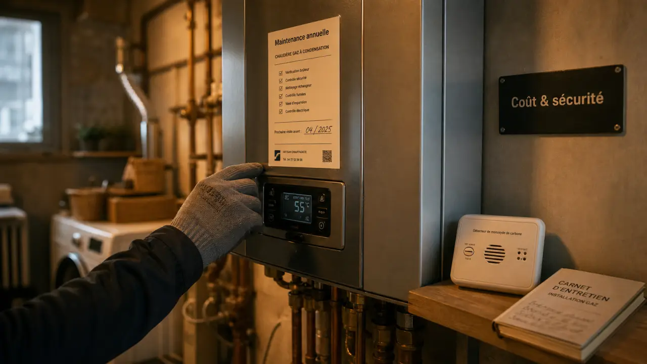 Chauffage maison gaz : contrôle sécurité chaudière et coût
