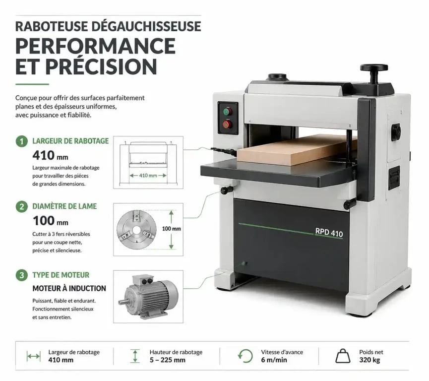 Critères techniques essentiels pour choisir sa machine pour travailler le bois.