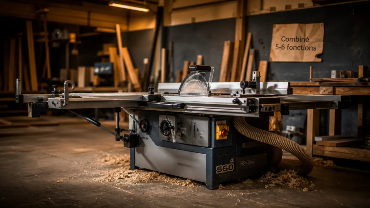 Machine pour travailler le bois, combinée d’atelier en menuiserie