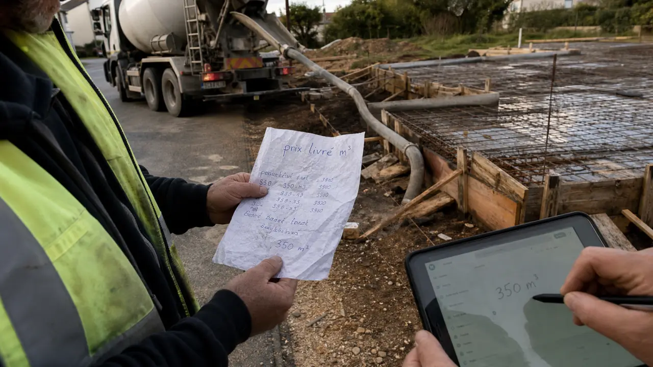 Prix de la toupie de beton, toupie et livraison de beton sur chantier