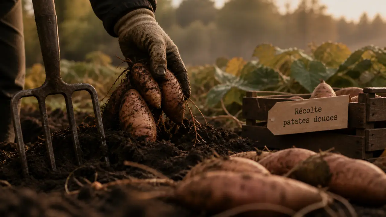 Quand récolter les patates douces avant le gel, patates douces arrachées au potager
