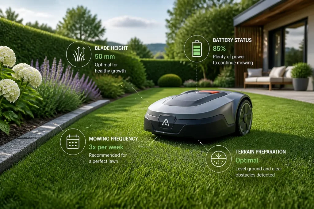 Tondeuse autonome : 4 réglages + entretien régulier