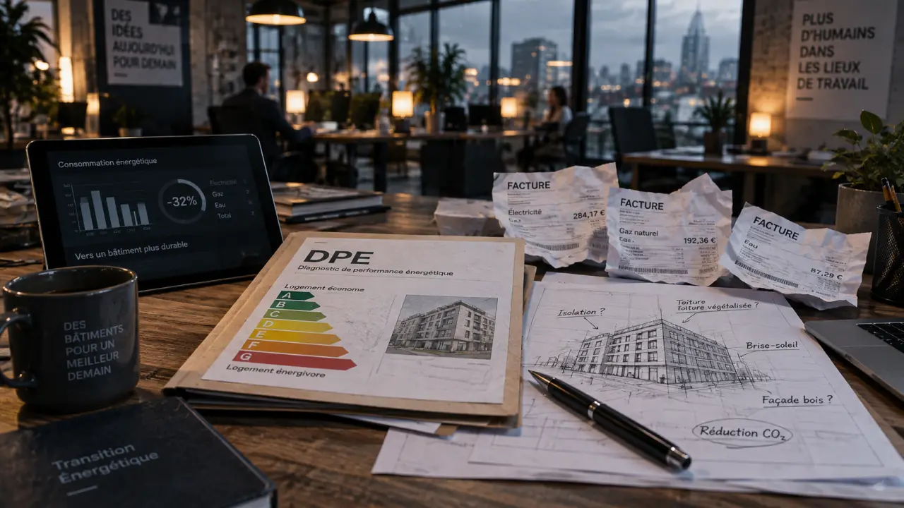 DPE tertiaire : état des lieux énergétique, étiquettes et factures