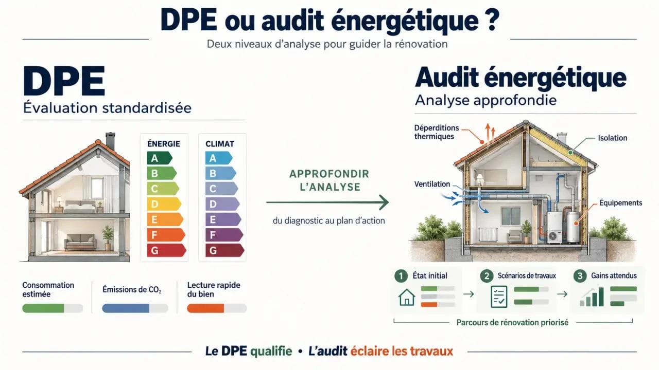 Formation audit énergétique diagnostiqueur immobilier : différence entre DPE et audit énergétique